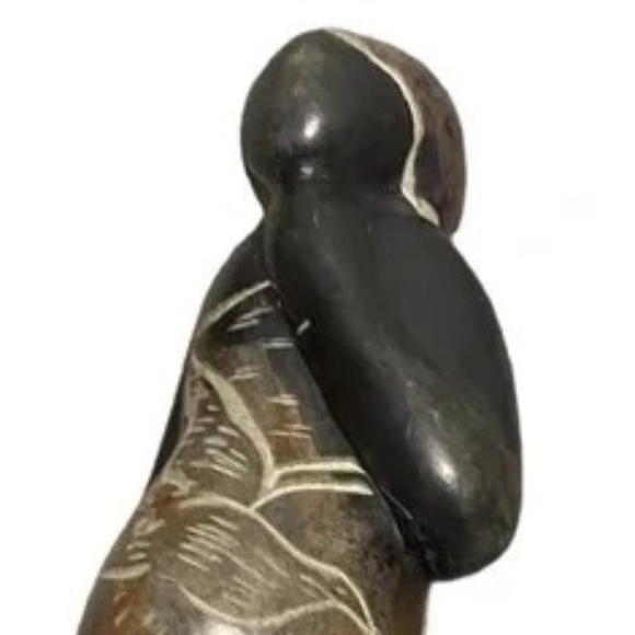 Vintage Hand Carved Stone Sculpted Woman Figurine - Picture 4 of 7